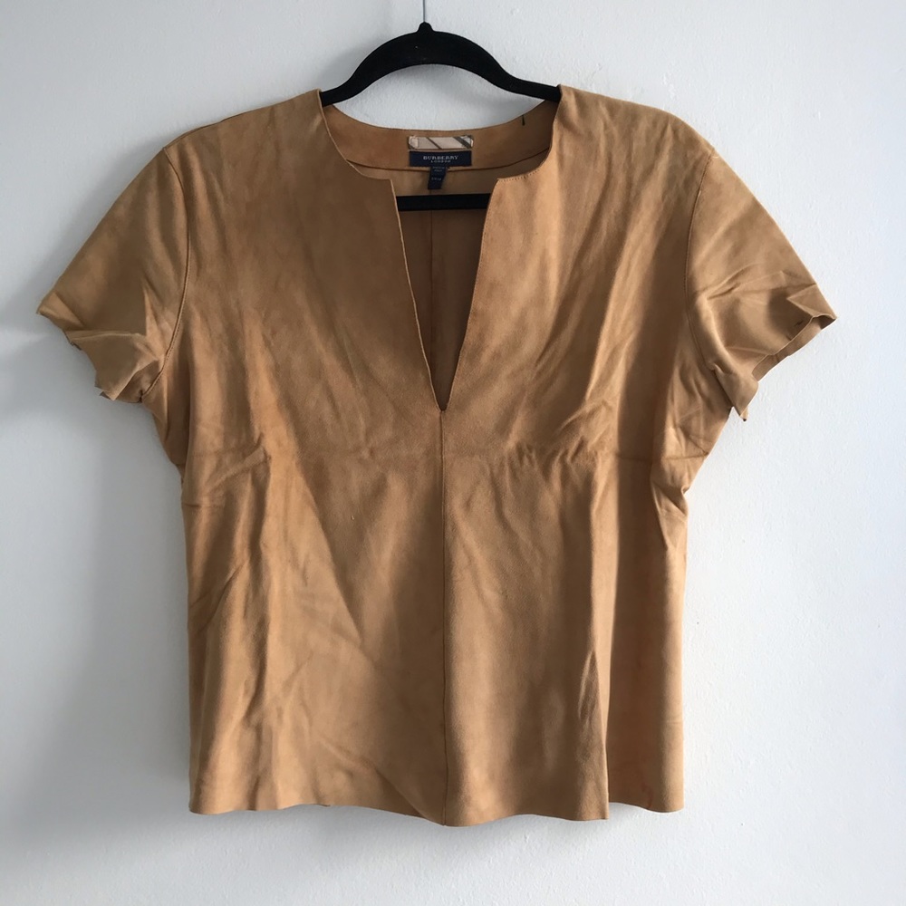 BURBERRY vintage suede top - size 8/M
